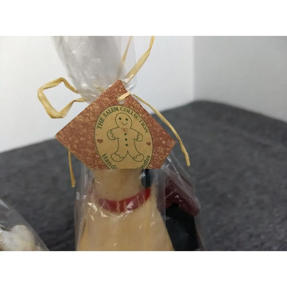Snowman Christmas Holiday Candles Handmade Lot of 2 Salem Collection‎ NEW SEALED